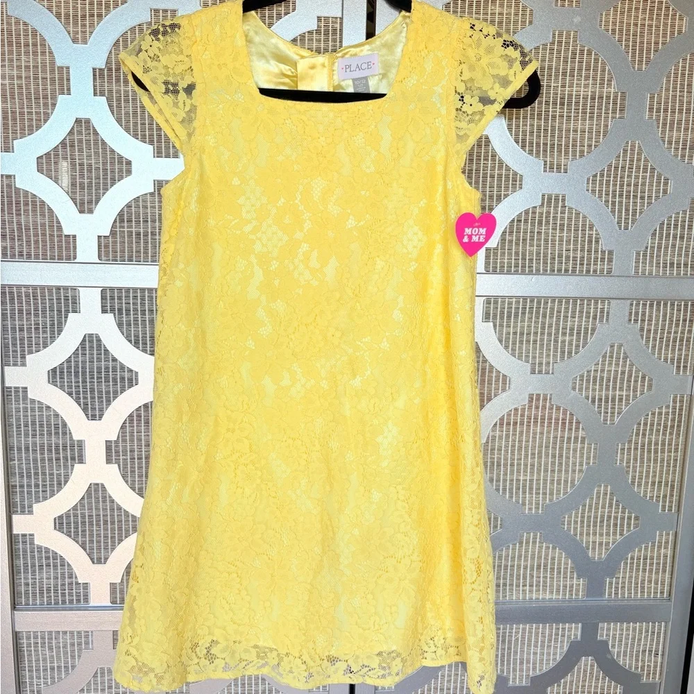 NWT The Children's Place Yellow Flutter Sleeve A-line Dress